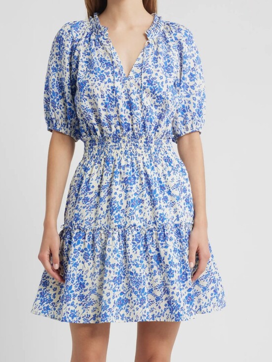 Rails Dresses & Skirts - Rails Fiorella Floral Smocked Mini Dress Size XS